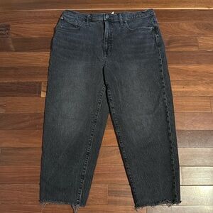 Madewell Balloon Faded Black Jeans, size 32